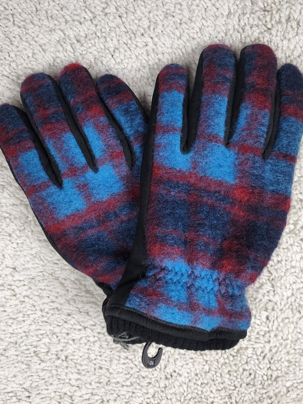 Hestra Mens Noah Leather Gloves Primaloft Blue Red Size 10 NEW Huckberry REI USA